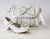 Комплект туфли и сумочка для девочек KING BOOTS KB017 белый