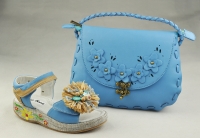 Комплект туфли и сумочка для девочек KING BOOTS KB248 Blau